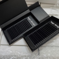 Extensions de cils en cachemire de qualité supérieure, douces et mates, noires, en gros, extensions de cils individuelles en volume, plateaux d'extensions de cils