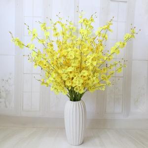 Bouquet de fleurs artificielles Wen Hope Dancing Orchid, fleurs en soie jaunes, décoration florale pour mariage, décoration de la maison - Product Image 3