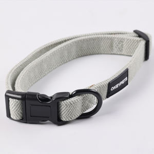 Accesorios para Mascotas, <span class=keywords><strong>Collar</strong></span> de Perro de Tweed con Hebilla de Metal Rosa Dorado, <span class=keywords><strong>Collar</strong></span> de Entrenamiento Ajustable de Seguridad Antitirones para Perros - Product Image 5