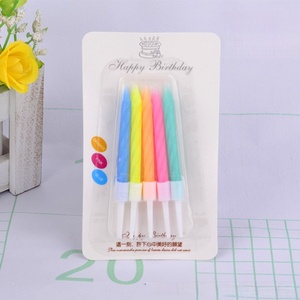 Conjunto de 5 Velas de Aniversário em Espiral Pastel, Velas Torcidas Arco-Íris Rosa e Verde-Água, Topos de Bolo Fofos para Celebrações de Aniversário Infantil - Product Image 1