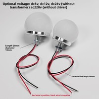 Ampoule LED compacte 5V/12V/24V/220V 1W/3W/5W pour miroir de maquillage, éclairage publicitaire décoratif, lampe sphérique modifiée pour hôtel