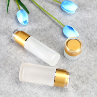 Botol Kosmetik Krim Wajah Pelembab Murah 20G, Toples Kaca Krim Dinding Ganda 30 G
