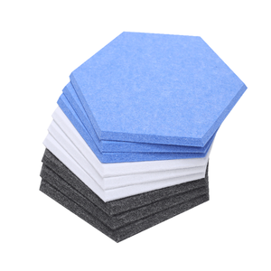 Panel de decoración de pared acústico de poliéster de espuma 3D Hexagonal de sonido de alta densidad para Studio Home - Product Image 4