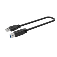 Kabel Data lurus Universal Hitam, pemanjang pengisian daya Usb 3.0 kabel cetak konektor komputer Desktop Laptop