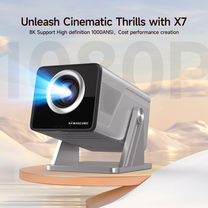 โปรเจคเตอร์สำหรับฉายภาพกลางแจ้งในเวลากลางวัน รุ่น X7 ความละเอียด 1080P ระบบ Android 14 จอ LCD อัตโนมัติ LED พกพาสะดวก จัดส่งจากโรงงาน ขายดี - Product Image 1