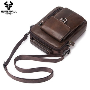 HUMERPAUL <span class=keywords><strong>Sac</strong></span> à Bandoulière <span class=keywords><strong>Homme</strong></span> en <span class=keywords><strong>Cuir</strong></span> de Vachette Première Couche, <span class=keywords><strong>Sac</strong></span> de Messager d'Affaires de Haute Qualité pour le <span class=keywords><strong>Travail</strong></span>, Sacs de Voyage Croisés - Product Image 3