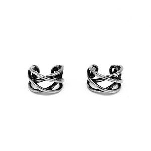 yunnique Geometric Clip-on <b>Earrings</b> Stainless Steel Men's Fashion Ear Clips Non-<b>Pierced</b> Jewelry Guangzhou Made - Product Image 1