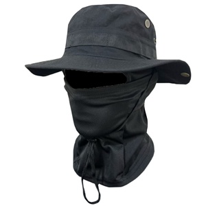 Couvre-chef de camouflage extérieur d'été pour la randonnée, le camping et la pêche avec <span class=keywords><strong>masque</strong></span> <span class=keywords><strong>chirurgical</strong></span> de protection solaire intégrale. - Product Image 4