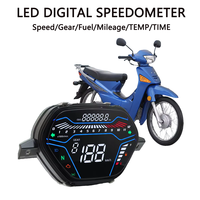 Panel Instrumen LCD Motor Harga Pabrik Terlaris dengan Odometer dan Pengukur Bahan Bakar Cocok untuk Honda Wave C100 CD100