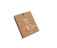 Boîte en papier kraft écologique personnalisée pour les noix et les fruits secs, emballage recyclable avec gaufrage et logo personnalisé
