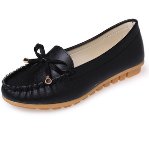 IStapromo Gifts Ballerines en cuir pour femme, à nœud, avec bout imprimé, semelle intérieure légère en PU, design imprimé - Product Image 5