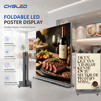 Affiche LED portable pliable couleur pleine, avec animation de texte, compatible Wi-Fi, pour la publicité, la signalisation numérique et les ascenseurs