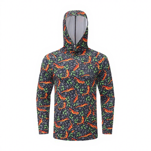 Custom Logo Best Performance 100% Polyester Breathable Quick Dry Anti-Uv Plus Size UPF 50 Fishing Shirt Outdoor Sportswear - Product Image 2
