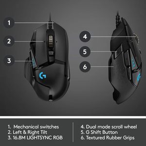 Ratón para Juegos <span class=keywords><strong>Logitech</strong></span> G502 Hero de Alto Rendimiento, Cableado, con Sensor Hero 25600 DP RGB, Pesas Ajustables y 11 Botones Programables (Venta al Por Mayor) - Product Image 5