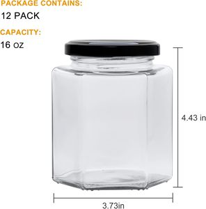 Bouteille en verre carrée pour le miel, 100 ml, 200 ml, 280 ml, 380 ml, 500 ml, 200 ml, pot en verre pour l'emballage du miel avec couvercle - Product Image 2