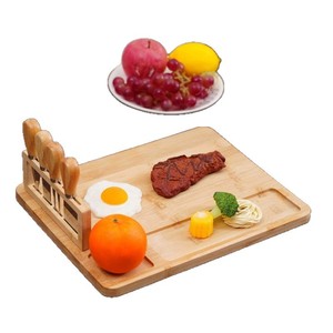 Juego de Tabla de Quesos de Madera con Cuchillos Rectangular 39.5x29.5x4.5 Cm para Fiestas y Uso Doméstico - Product Image 5