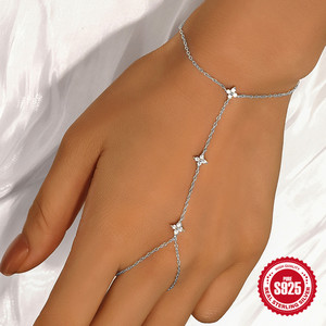 S925 Sterling Silver love Flower Diamond Opening <b>Ring</b> Korean Version Light Luxury <b>Opal</b> Niche High-end Appetite <b>Ring</b> - Product Image 3