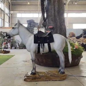 Zigong Blauwe Hagedis Levensgrote Mechanische Dieren Elektronische Manege Animatronic Paard Voor Verkoop