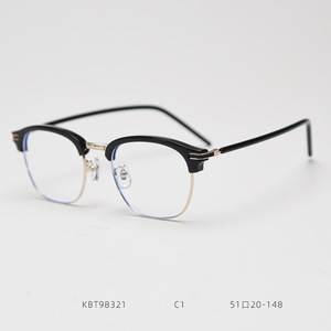 <span class=keywords><strong>2025</strong></span> Retro Kính lông mày khung chống ánh sáng màu xanh Kính mắt giản dị NỬA KHUNG người đàn ông thiết kế cổ điển ánh sáng phẳng kính nữ - Product Image 5