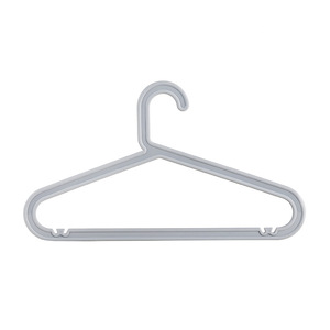 Plastic Clothes Hangers Non Slip Gray White Rectangle Hook Type For Clothing Storage Wardrobe Use - Product Image 5