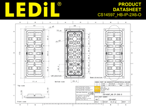 Assemblages de lentilles LED ovales Ledils CS14597_HB-IP-2X6-O ~30 115 en PMMA avec matrice de lentilles rectangulaire pour éclairage LED - Product Image 3