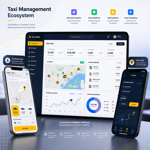 Solution de développement d'applications de taxi en marque blanche prenant en charge la livraison du code source pour les systèmes de gestion des passagers et des conducteurs - Product Image 2