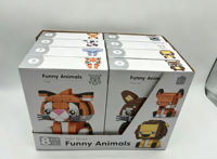 Set Mainan Edukatif Puzzle Blok Bangunan Hewan Rakitan DIY untuk Anak-anak