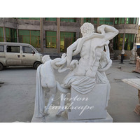 Décoration de jardin d'extérieur, grande sculpture en pierre, sculpture en marbre, figure de la mythologie grecque