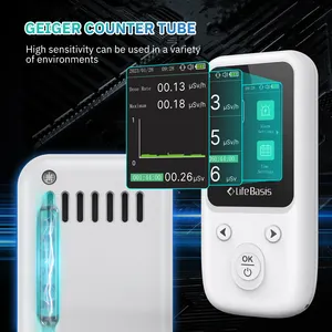 Chuyên nghiệp Độ chính xác cao phóng xạ Detector Meter Beta Gamma x Ray dữ liệu Tester Geiger truy cập hạt nhân phát hiện bức xạ