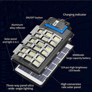 1000 Вт 2000 Вт 3000 Вт 4000 Вт индукционный датчик освещения парковки Светодиодный прожектор все в одном Интегрированный Солнечный свет уличный - Product Image 2