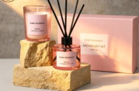 Coffret Cadeau Luxe d'Aromathérapie en Gros : Bougies Parfumées et Diffuseurs à Bâtonnets – Personnalisable avec Étiquette Privée pour Parfums d'Ambiance