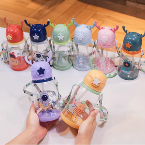 Nuevo Vaso Infantil de Gran Capacidad con Diseño de Dibujos Animados, Pajita de PC, Ecológico, Multicolor, con Logotipo Personalizado, Regalo para Estudiantes - Product Image 1