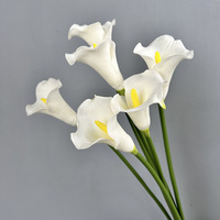 Vente directe d'usine, fleurs artificielles en EVA au toucher réel, lys calla blancs et violets, fleurs de mariage, lys calla pour événements, décoration de la maison