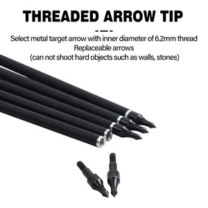 Arc à poulies SPG Archery, flèches en carbone mixte 7,8 mm, 30 pouces, pointes interchangeables, pour le tir sur cible, la chasse et l'entraînement - Product Image 4