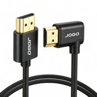 Prix usine 2026 Câble 2.0 à angle droit 90 degrés ultra-mince flexible 4K 60Hz 3D haute vitesse plaqué or 24K PVC en stock