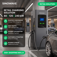 Borne de recharge rapide DC portable d'urgence 60kW 120kW 240kW CCS2 GBT OCPP 2.0 OEM pour véhicules électriques domestiques