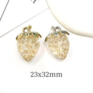 AA02178 3D кулон с клубникой 2,<span class=keywords><strong>3</strong></span>*<span class=keywords><strong>3</strong></span>,2 см, фруктовые Подвески для изготовления ювелирных изделий, ожерелье, браслет, брелок, серьги - Product Image 3