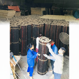 Pôles de bambou traités jaunes en gros, grande taille, 4 m de longueur, 0,01 m de diamètre, marque GGN au Vietnam - Product Image 1