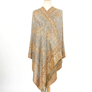 Spring Autumn Winter Travel Fringed <strong>Scarf</strong> Popular in Stock Fashion Ethnic Tribal <strong>Paisley</strong> Large <strong>Pashmina</strong> Poncho Long <strong>Scarf</strong> Shawls - Product Image 4
