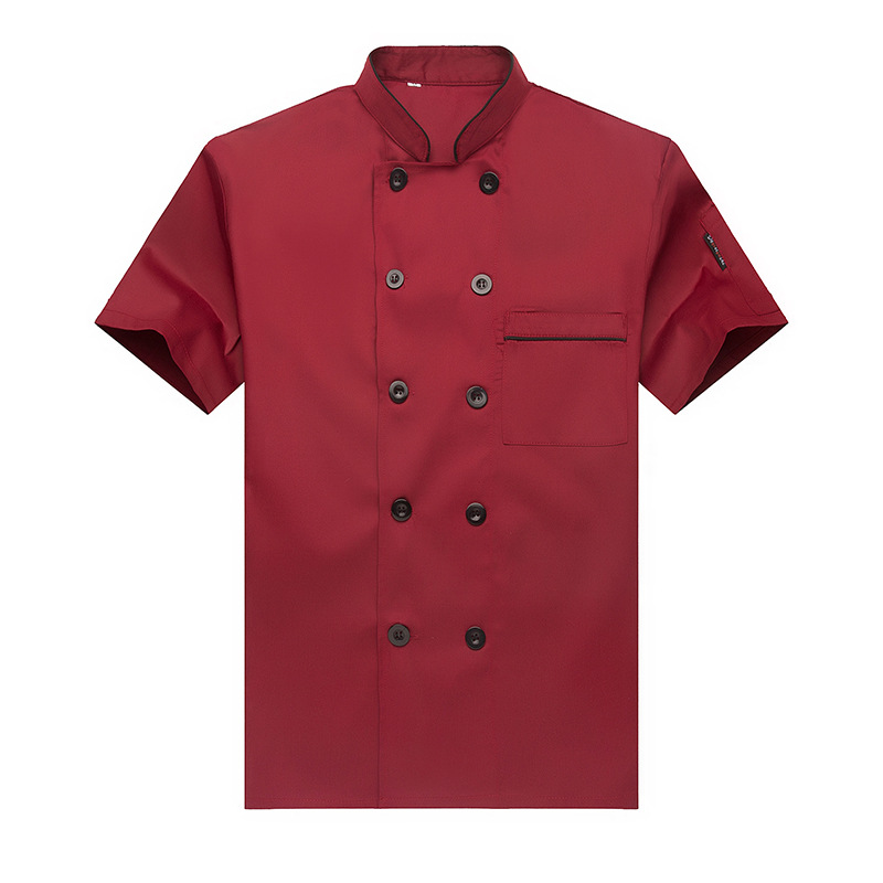 Veste de chef rouge pour homme et femme