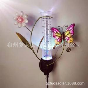 Lámpara Solar Decorativa para Jardín con Diseño de Mariposa y Flor, Luz LED, Energía Solar, para Exteriores - Product Image 3