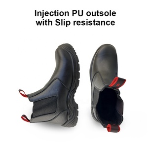 Vente en gros de chaussures de sécurité pour hommes chaussures de travail de 6 pouces en cuir PU avec bout en acier et semelle intermédiaire en acier - Product Image 3