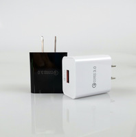 Chargeur rapide mural USB 18W 5V 3A Qc3.0 adaptateur secteur de charge rapide de voyage prise EU US pour adaptateur de chargeurs rapides de téléphone portable