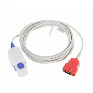 Compatible with Masimos Rad-87 spo2 sensor, Lifepak 15 20 pin adult clip Reusable Spo2 probe