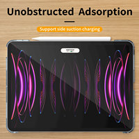 Vente chaude étui pour tablette PC translucide avec couverture en cuir PU pour iPad Air 13 pouces (M2) 2024