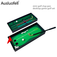 Ensemble de stylo cadeau créatif sur le thème du golf pour adultes et enfants Mini Club Stylo à bille avec jeu de table promotionnel