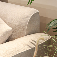 Ensemble de canapés en tissu crème de luxe moderne, canapé modulaire minimaliste pour salon, canapé nuage haut de gamme, mobilier confortable pour la maison, Baishangju