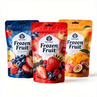 Bolsa Doypack Personalizada para Alimentos Congelados con Cierre, para Almacenamiento de Frutas Congeladas, Alta Barrera, PET PE