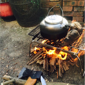 Support de cuisinière portable en acier inoxydable, 265x245x15mm, léger et pliable, pour le camping, le barbecue, le support de pot - Product Image 5