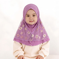 Hijab instantané pour filles Sharut, 2-7 ans, hijab musulman pour enfants, foulard instantané d'été pour filles, hijab musulman pour tous les jours